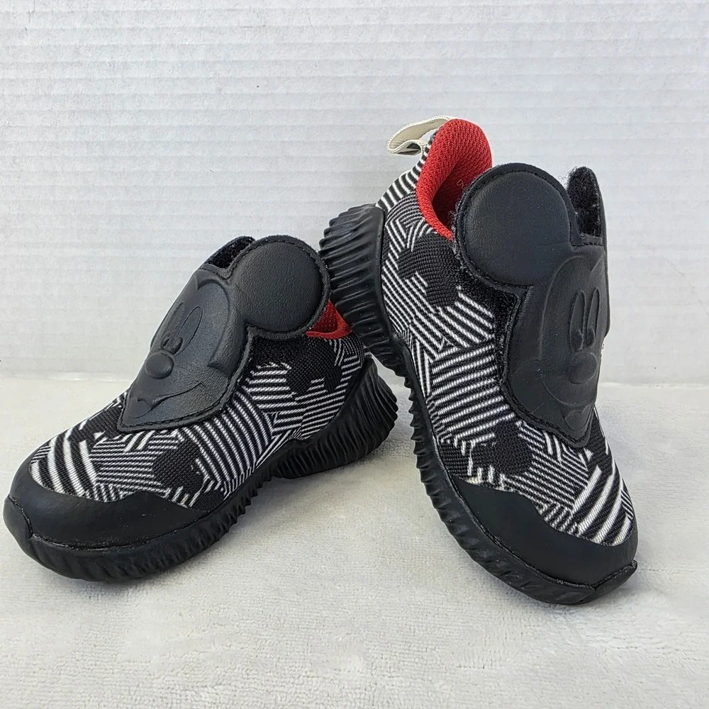 Adidas Disney‎ Mickey Mouse Black White Red D96916 Toddler Kids Sz 5K 5C